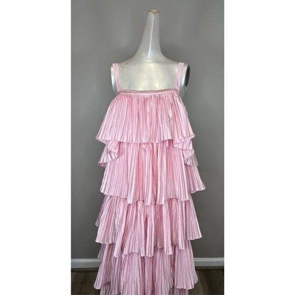 NWT L'Idée Classique Pleated Tiered Gown Pink Size AU10/US6 $489 - Picture 6 of 10